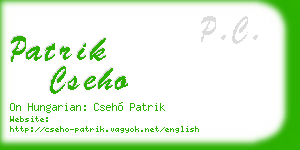 patrik cseho business card